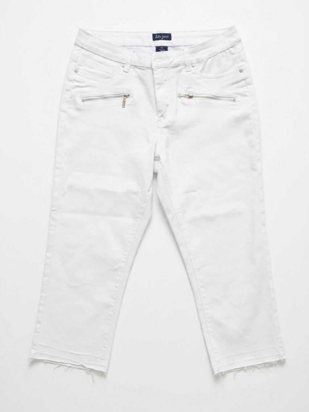 NWT Suko Jeans White Powerstretch Raw Hem Capri Pants – Size 12